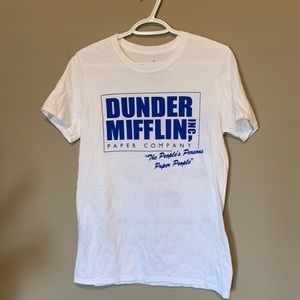 The Office Sunder Mifflin Tshirt. White. Small.